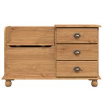 vidaXL Banc de Rangement d'Entrée 'ASKIM'Marron 100x39x62 cm Bois Massif Pin