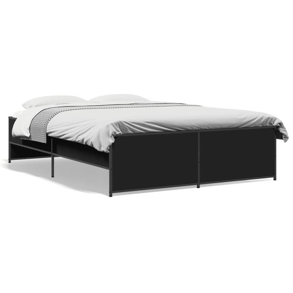 vidaXL Cadre de lit sans matelas noir 120x200 cm