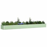 vidaXL Jardinière Vert pastel 195 x 100 x 45 cm Acier galvanisé