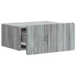 vidaXL Cabinet de chevet mural Sonoma gris 49 x 34 5 x 24 cm