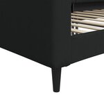 vidaXL Lit de repos noir 100x200 cm tissu