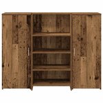 vidaXL Bureau de réception vieux bois 135x50x103 5cm bois d'ingénierie