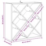 vidaXL Étagère à vin 2 Pièces Blanc 62 x 25 x 62 cm Pin massif