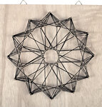 Tableau de fil tendu string art rosace 22cm
