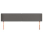 vidaXL Tête de lit avec oreilles Gris 203x16x78/88 cm Similicuir