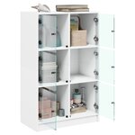 vidaXL Buffet haut avec portes blanc 68x37x109 cm bois d'ingénierie