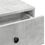 vidaXL Table basse gris béton 60x45x31 cm bois d'ingénierie