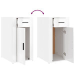 Armoire de bureau pratique avec grand espace de rangement 40 x 49 x 75 cm en bois d'ingénierie blanc brillant 02_0048290