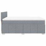vidaXL Sommier à lattes de lit avec matelas Gris clair 140x200cm Tissu