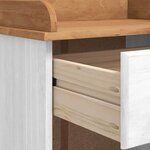 vidaXL Cabinet à vin ASKIM Blanc 57 x 37 x 114 cm Bois massif en pin