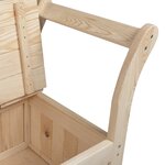 Banc de jardin vidaXL 119x76x44 cm en bois de pin massif