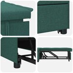 vidaXL Canapé-lit escamotable Vert foncé 194 x 50 x 82 cm Contreplaqué
