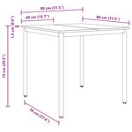 vidaXL Table de salle à manger / Table de repas MÉTAL
