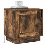 vidaXL Cabinet de chevet avec Chêne fumé 44 x 34 5 x 45 cm