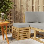 vidaXL Banc de Jardin Blanc 43 x 43 x 45 cm Bois d'Acacia Massif