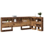 vidaXL Tête de lit de rangement Bois Ancien 100 cm Bois d'ingénierie
