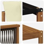 vidaXL Ensemble de canapés d'extérieur 9 pc Naturel et Crème