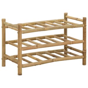 vidaXL Étagère à vin Bambou Naturel