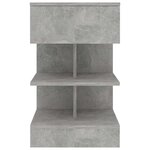 vidaXL Table de chevet Gris béton 40x35x65 cm Bois d’ingénierie