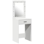 vidaXL Table de Maquillage avec Éclairage LED Blanc 50x41x135 cm