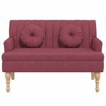 vidaXL Banc avec coussins rouge bordeaux 113x64 5x75 5 cm tissu
