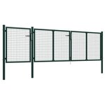 vidaXL Portail de jardin Acier 400 x 100 cm Vert
