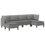 vidaXL Ensemble de meubles pour le salon 6 Pièces Gris foncé Tissu