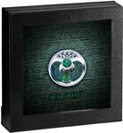 Pièce de monnaie en Argent 1 Dollar g 17.50 Millésime 2024 Scarabaeus MALACHITE SCARAB