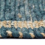 vidaXL Tapis fait à la main Jute Bleu 80x160 cm