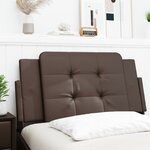 vidaXL Coussin de tête de lit marron 100 cm similicuir