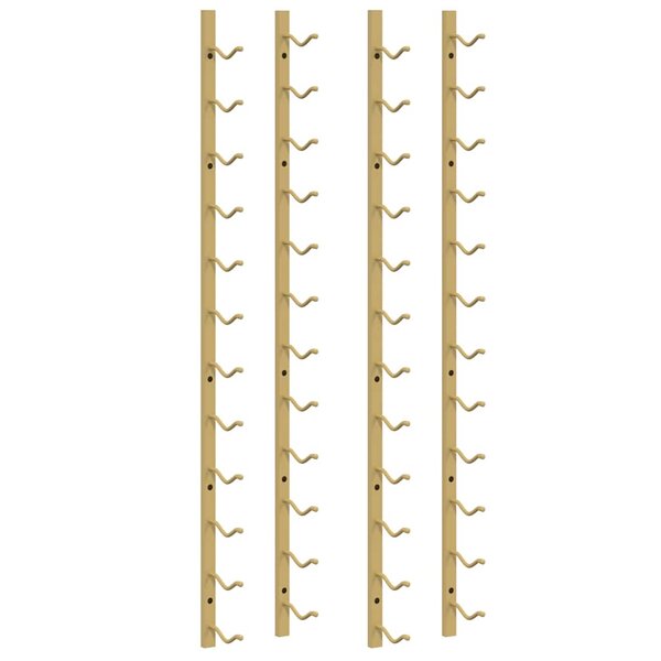 vidaXL Casier à vin mural pour 12 bouteilles 2 Pièces Doré Fer