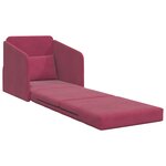 vidaXL Canapé-lit au sol 2-en-1 Bourgogne 65x80x83 cm Velours
