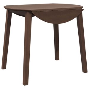 vidaXL Table à manger marron bois massif et caoutchouc