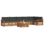 vidaXL Ensemble de canapés d'extérieur 7 Pièces Naturel et Anthracite