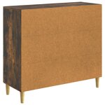 vidaXL Buffet Chêne fumé 89 x 34 5 x 80 cm Bois d'ingénierie