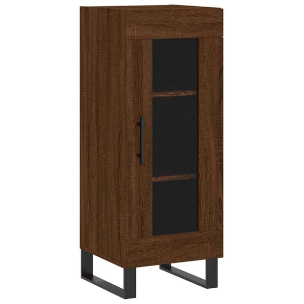 vidaXL Buffet Chêne marron 34 5x34x90 cm Bois d'ingénierie
