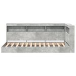 vidaXL Lit Bibliothèque Gris Béton 100x200 cm Bois d'ingénierie