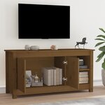 vidaXL Meuble TV Marron miel 103x36 5x52 cm Bois de pin massif