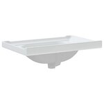 vidaXL Évier de salle de bain blanc 71x48x23cm rectangulaire céramique