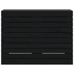 vidaXL Panier à linge noir 88 5x44x66 cm bois massif de pin