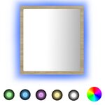 vidaXL Miroir LED de salle de bain Chêne sonoma 40x8 5x37 cm Acrylique
