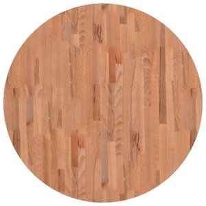 vidaXL Dessus de table Ø90x1 5 cm rond bois massif de hêtre