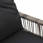 vidaXL Banc extérieur 2 -Seater 4 pc 110 x 59 x 82 cm polyrotin