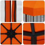 vidaXL Abri de jardin avec parois 3 x 3 m Orange Polyester et Acier