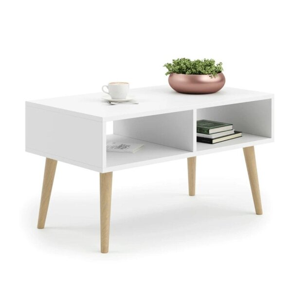 Table basse SANDI scandinave blanc