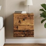 vidaXL Cabinet de chevet mural Bois ancien 34 5 x 33 x 40 cm