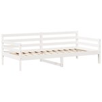 vidaXL Lit de jour avec toit sans matelas blanc 90x200 cm bois massif