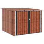 vidaXL Abri de vélo 3 pc Marron 216 x 207 x 158 cm Métал