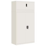 vidaXL Classeur blanc 90x40x180 cm acier