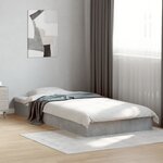 vidaXL Cadre de lit sans matelas gris béton 75x190 cm